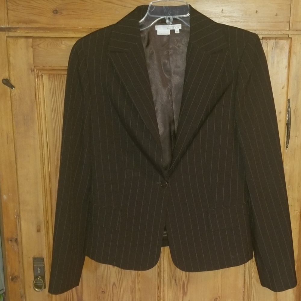 Brown Pin Striped Blazer